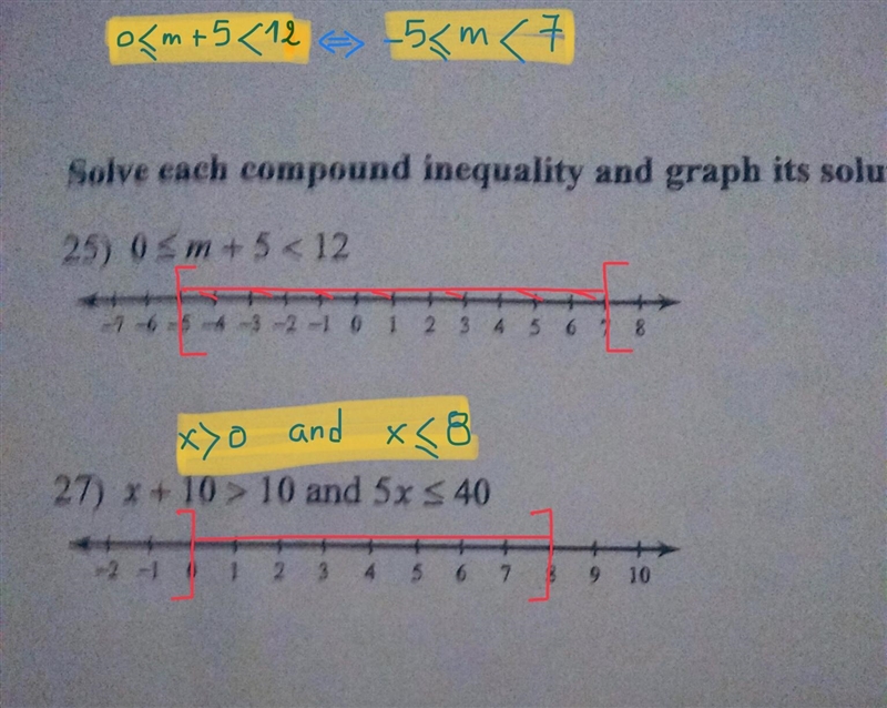 Solve each compound inequality and graph its solution.-example-1