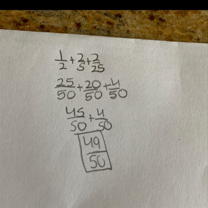 Evaluate the following expression 1/2+2/5+2/25-example-1