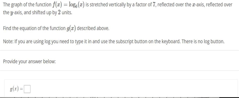 The graph of y = 1 x is vertically stretched by a factor of 3, reﬂected across the-example-1