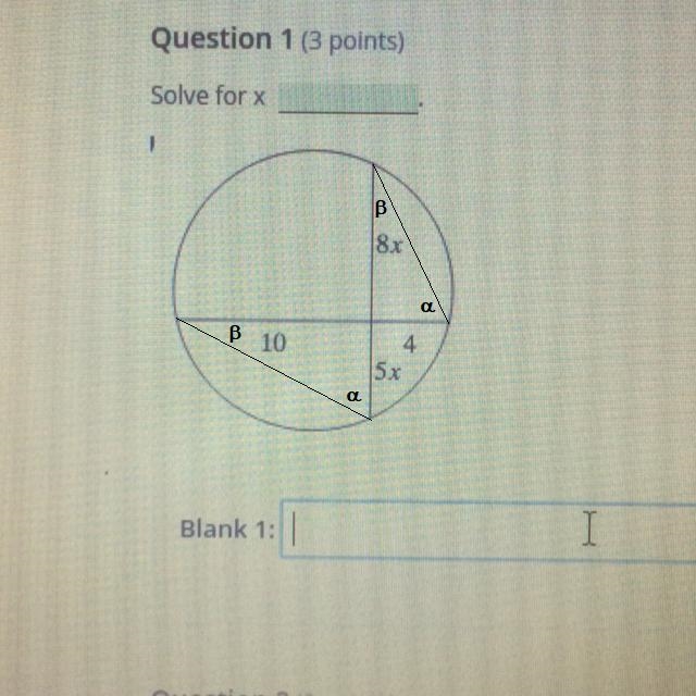 Solve for x using the given diagram-example-1