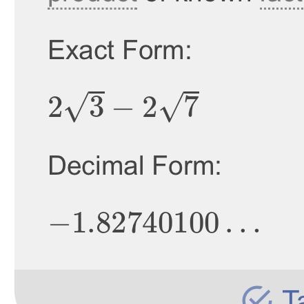 3. √(2) (√(6) - √(14)) ​-example-1