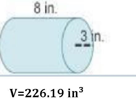 Robert is pouring wax into cylindrical candle containers. Approximately 226.19 cubic-example-1