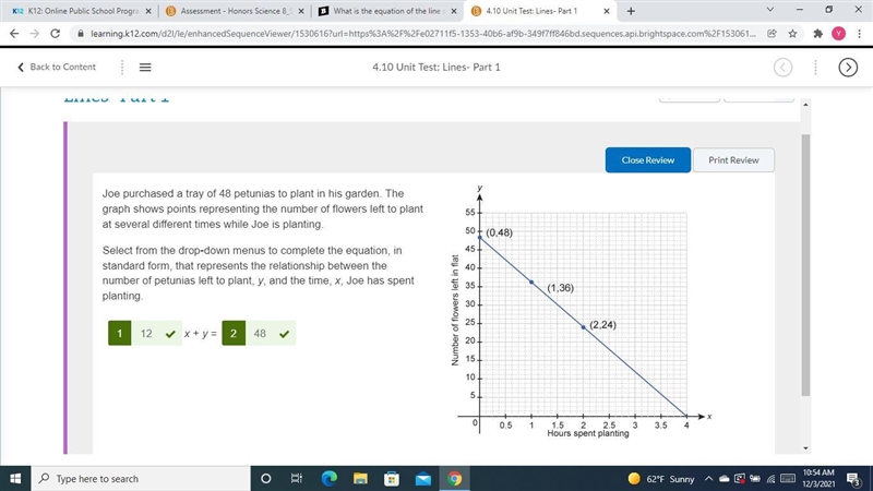 What is the equation of the line shown in the graph? A function graph of a line with-example-1