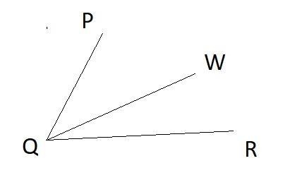 Find m∠PQW if m∠WQR = 130°, m∠PQR = 16x, and m∠PQW = 3x.-example-1