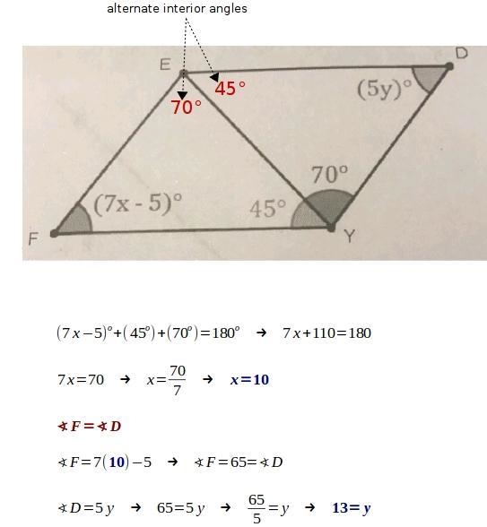 Find the value of x and y in the rhombus.-example-1