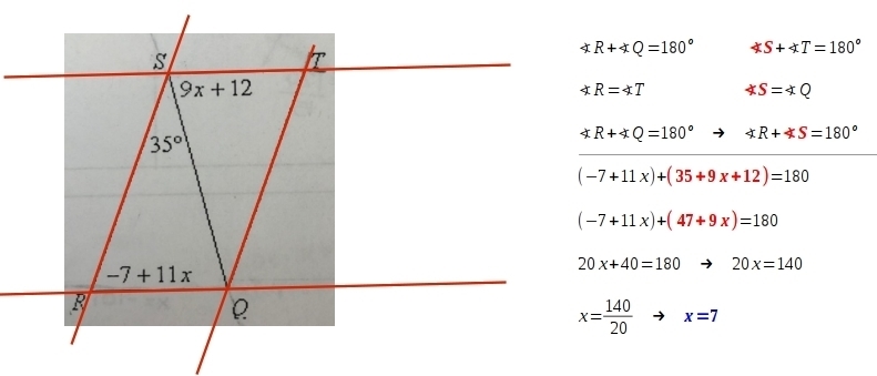 Solve for X. Opposite sides of the figure are parallel.-example-1