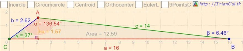 State whether the given measurements determine zero, one, or two triangles. C = 37°, a-example-2