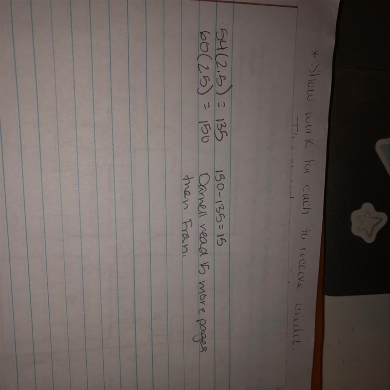 Fran reads 54 pages per hour. Darnell reads 60 pages per hour. if they both read for-example-1