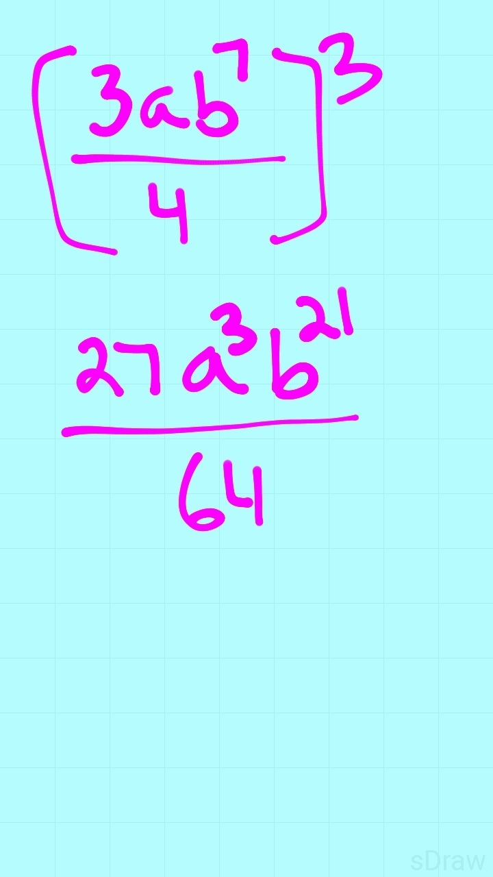 Simplify (3/4ab^7)^3-example-1