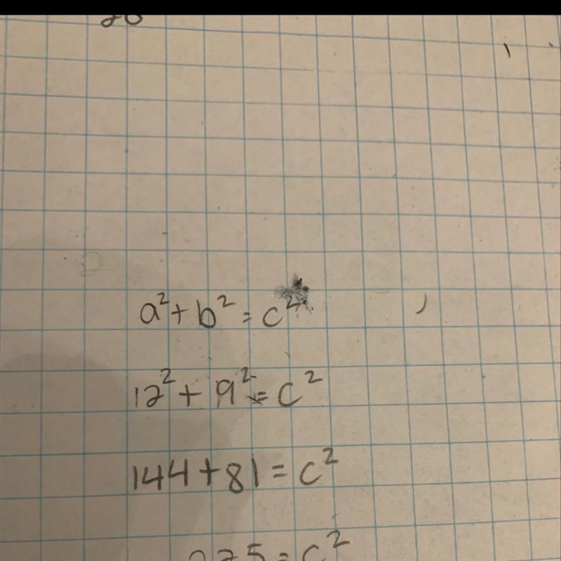 Use thr Pythagorean theorem to find perimeter. What is the perimeter of the triangle-example-1