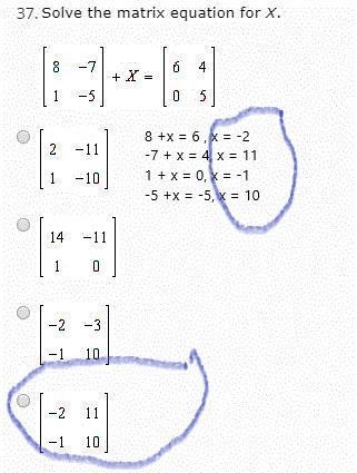 Solve the matrix equation for X.-example-1