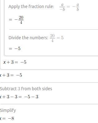 Solve for x. - 4(x + 3) = 20-example-2