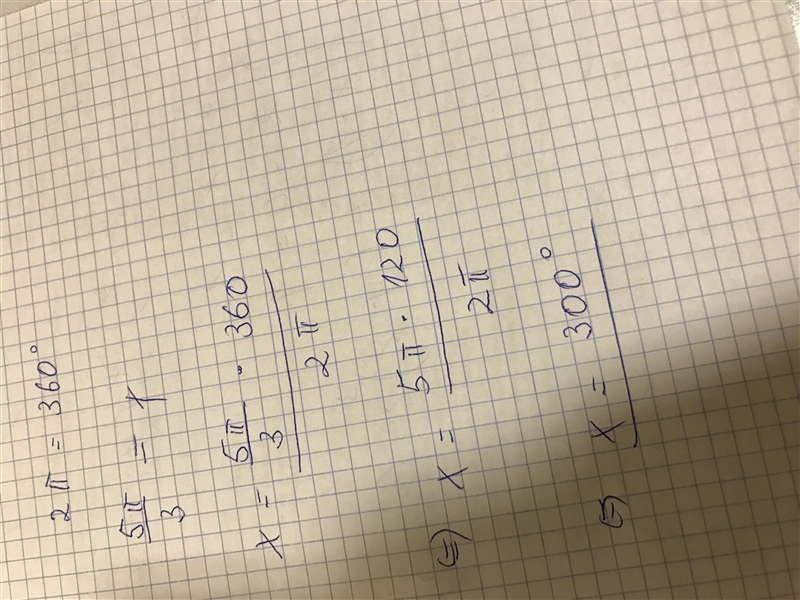 What is 5pi/ 3 radians in degrees-example-1