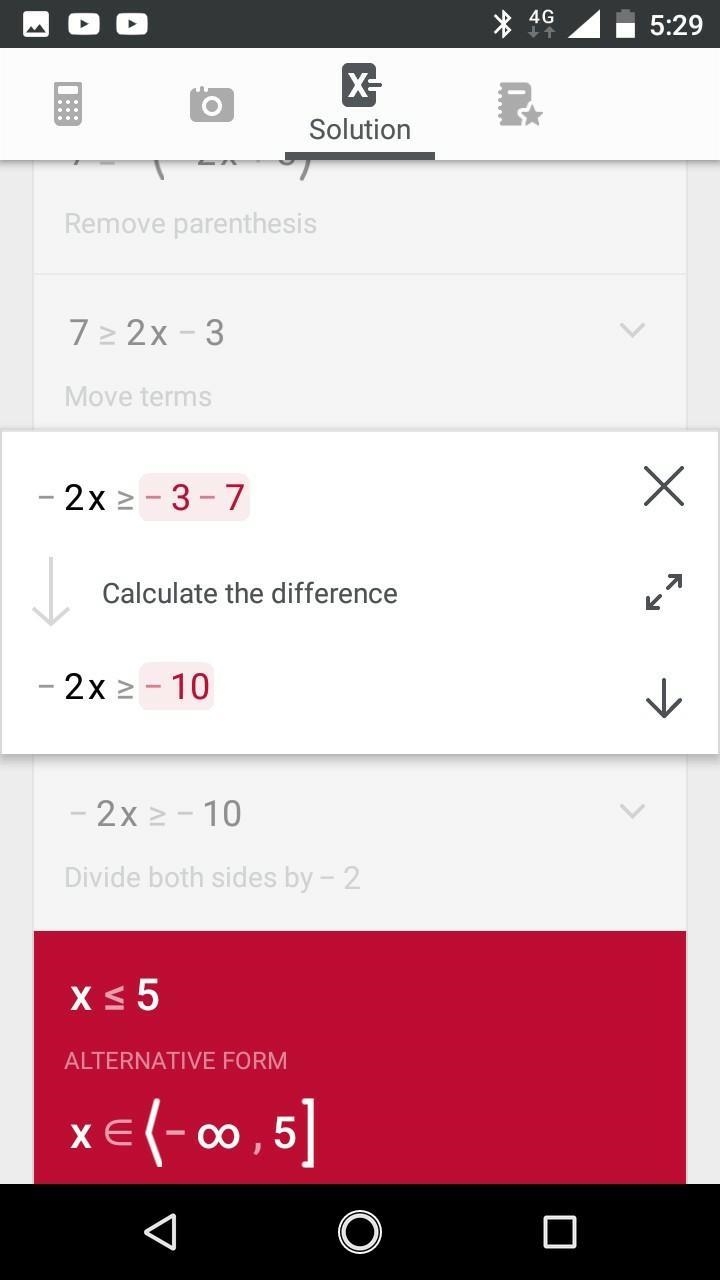 How do I solve: 14≥-2(-2x+3)-example-4