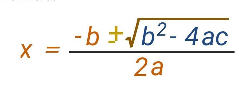 Can someone please write me a quadratic equation then explain on how they got their-example-2