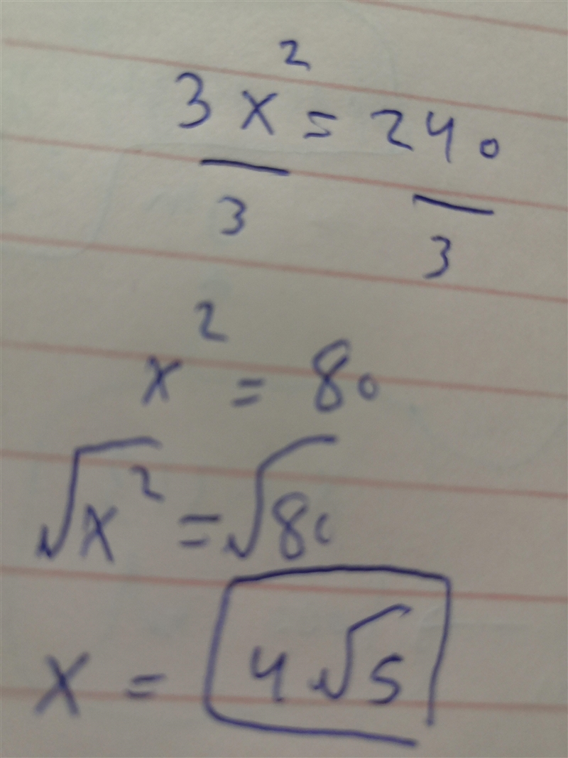 Find the answer to x(3x)=240-example-1