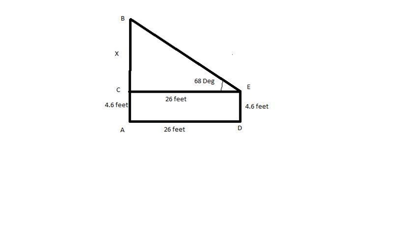 IZ) Samantha wants to determine the height of a flagpole at school. Her eye level-example-1