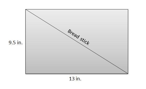 Wanahton is cooking a breadstick on a rectangular baking sheet measuring 9\dfrac129 2 1 ​ 9, start-example-1