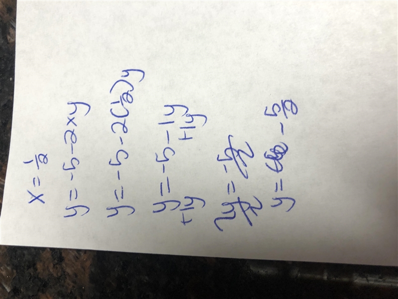 Evaluate the expression when x=1/2 and y=-5 -2xy-example-1