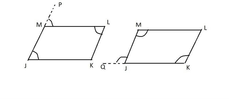 The following is an incomplete flowchart proving that the opposite angles of parallelogram-example-1