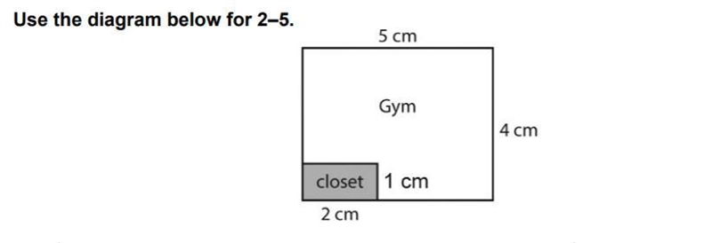 1. If 1 cm represents 10 m, what are the actual measurements of the gym including-example-1