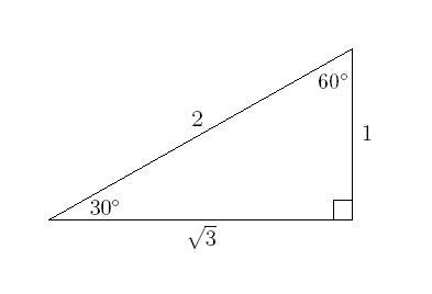 Evaluate tan 30° without using a calculator by using ratios in a reference triangle-example-1