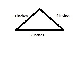 If you were constructing a TRIANGULAR FRAME, and you had wood in the length of 4 inches-example-1