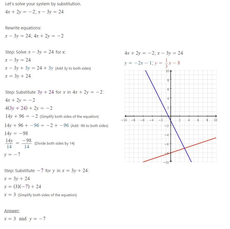 What would the graph that matches the following system of equations: 4x +2y =-2 X-example-1