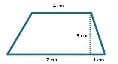 Find the area of the trapezoid by decomposing it into other shapes. A) 25 cm2 B) 27 cm-example-1