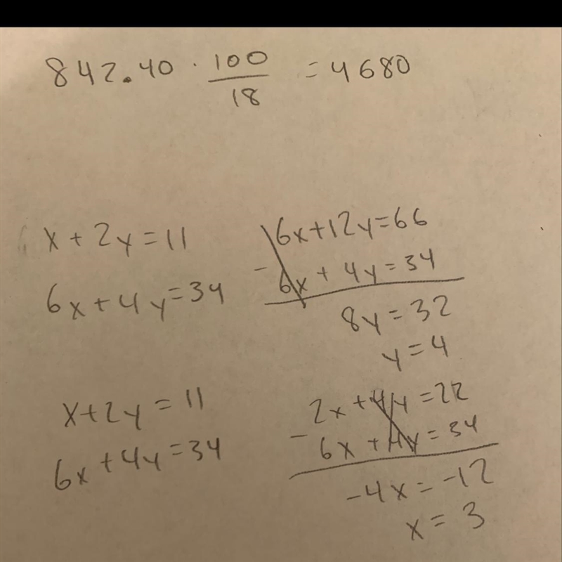 A system of two equations is shown below. What will you need to multiply the top equation-example-1