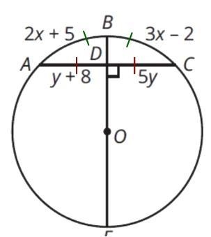 Find the measure of arc AB , And find the measure of segment DC .-example-1