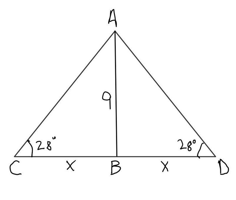 Pls work out as T-Ratios. A telegraph pole stranding on level ground is 9 meter tall-example-1