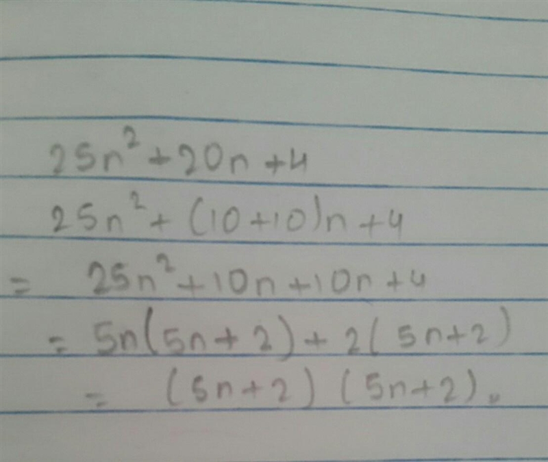 How do i factor 25n^2+20n+4-example-1