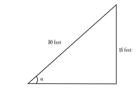 1. A 30 ft. ladder is leaning against a building. The ladder reaches the bottom of-example-1