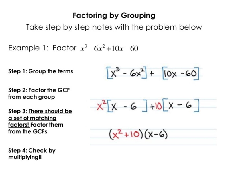 How to factor by grouping​-example-1