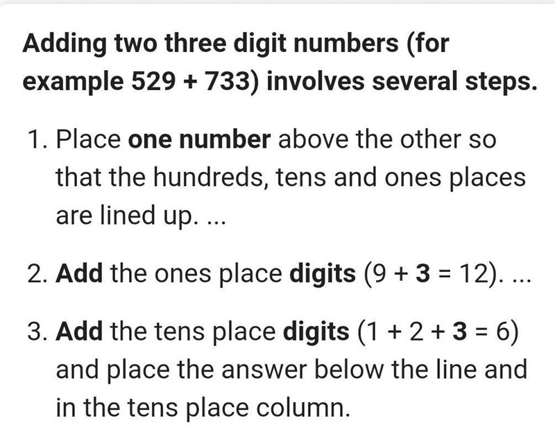 Explain one way to add 3 digit number-example-2