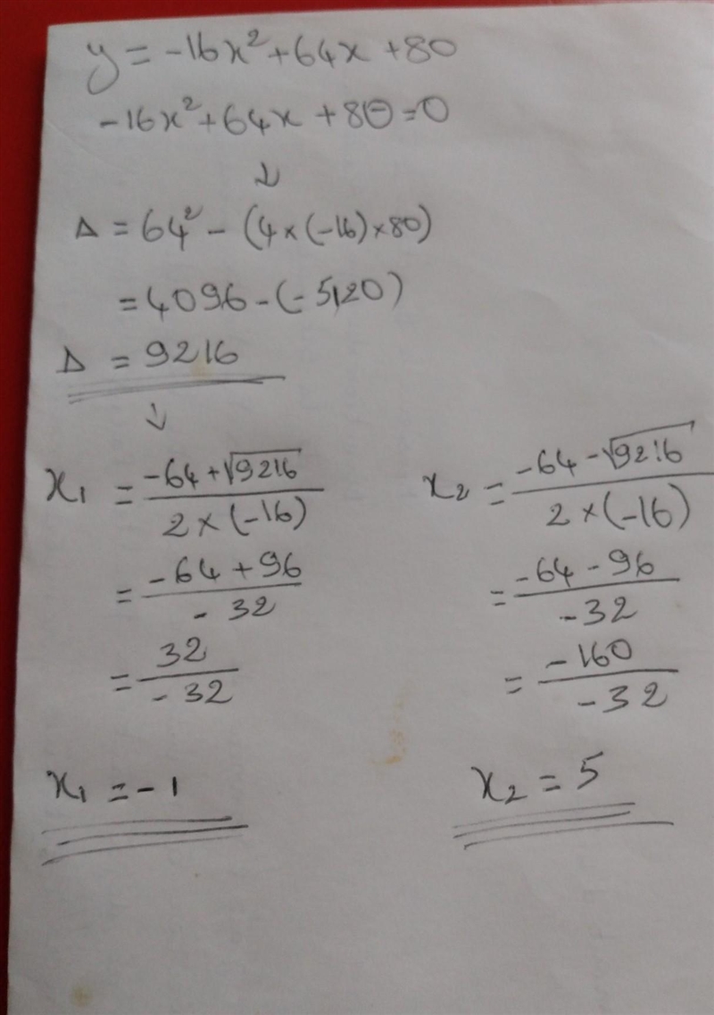 Can someone please graph y=-16x^2+64x+80-example-1