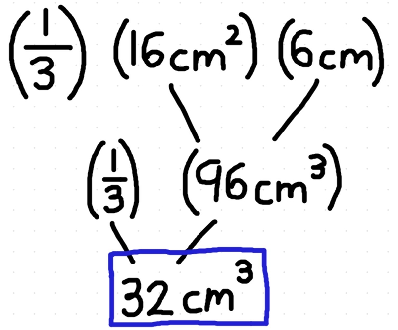 What is the volume of the right square pyramid shown?-example-1