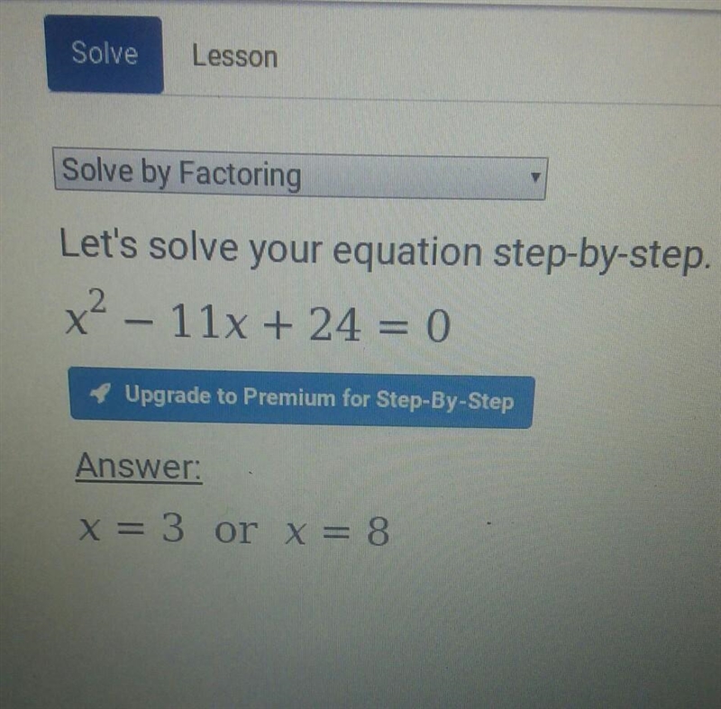 Solve each equation by using the Quadratic Formula. X^2-11x+24=0 Please show work-example-1