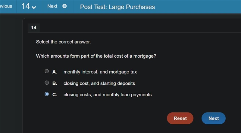 Which amounts form part of the total cost of a mortgage-example-1