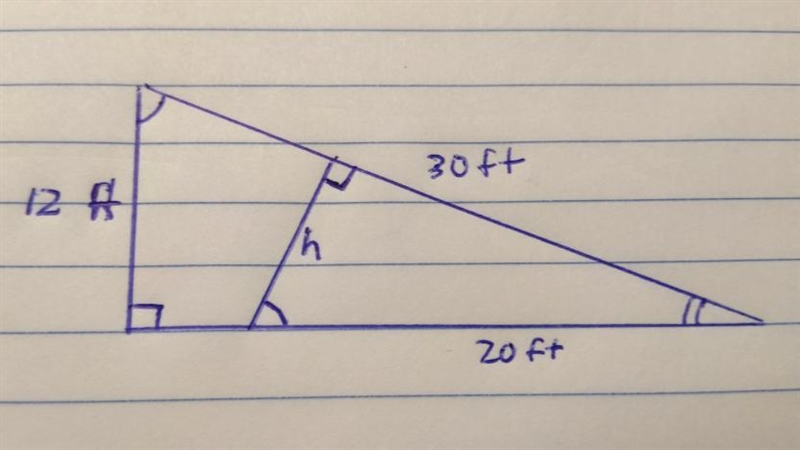 I'm not even sure how to find h in this problem.-example-1