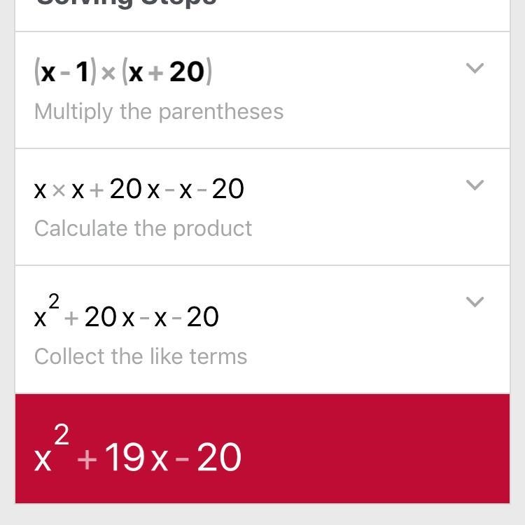 (x-1)(x+20) May I know the work to this-example-1