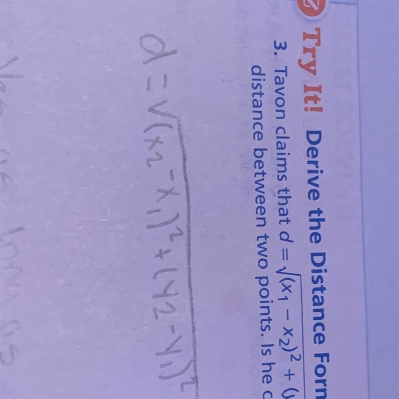 Distance formula (3,0) (3,-3)-example-1