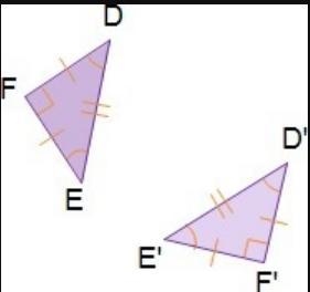 triangle DEF was transformed to create triangle D'E'F'. complete the statement about-example-1