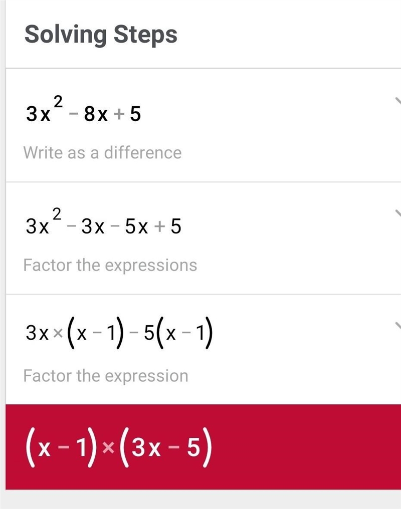 What is the factorization of 3x^2-8x+5​-example-1