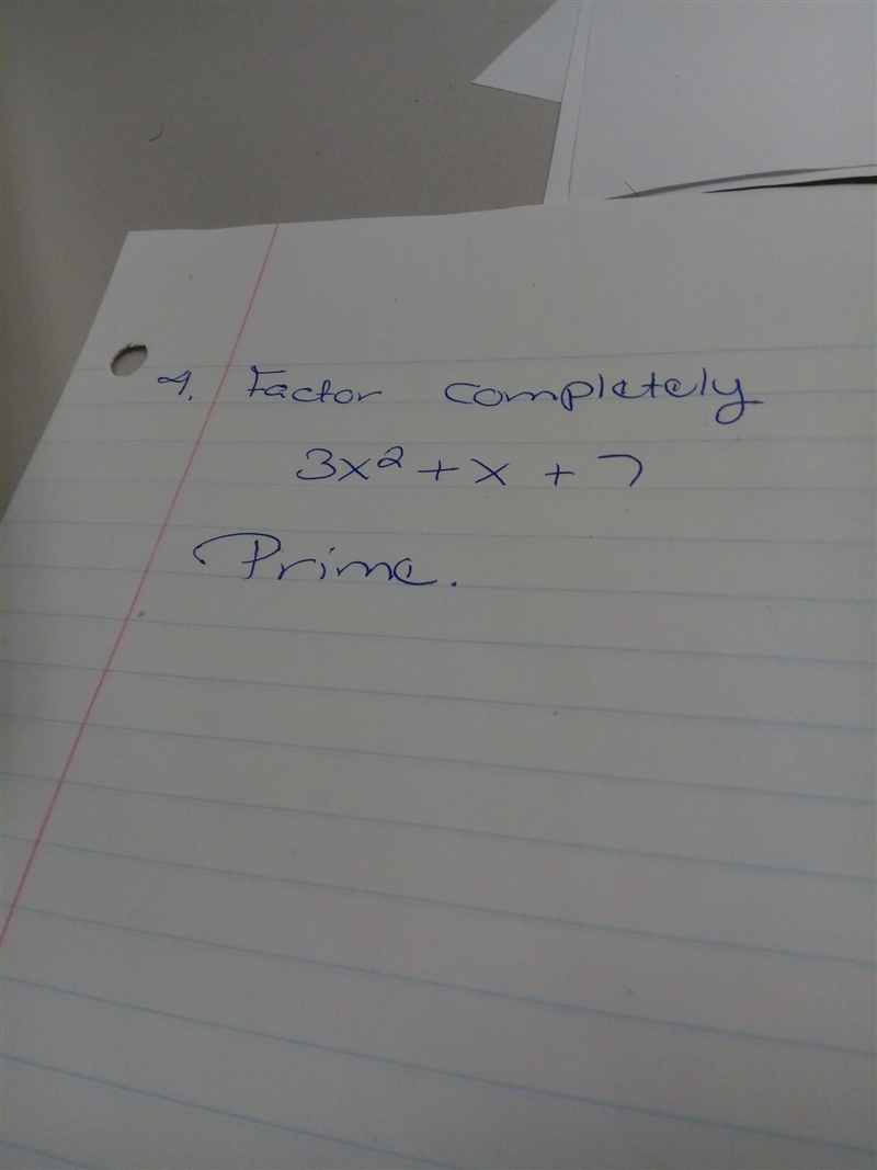 Please help:( Match the terms: x2 – 8x – 20 A) (x – 5)(x + 4) x2 + 8x – 20 B) Prime-example-2