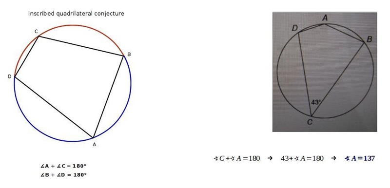 Quadrilateral ABCD is inscribed in the circle. What is the measure of angle A-example-1