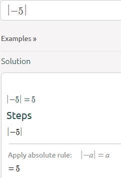 Which statement is tru about the value of |-5|-example-1