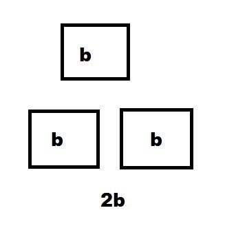 Create a model to show 2 × b, or 2b.-example-1