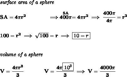 Find the volume in terms of pi of a sphere-example-1